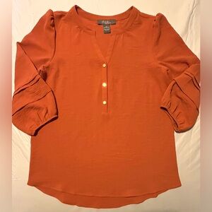 Olivia & Martin Sz M Top Blouse 3/4 sleeves pullover tunic